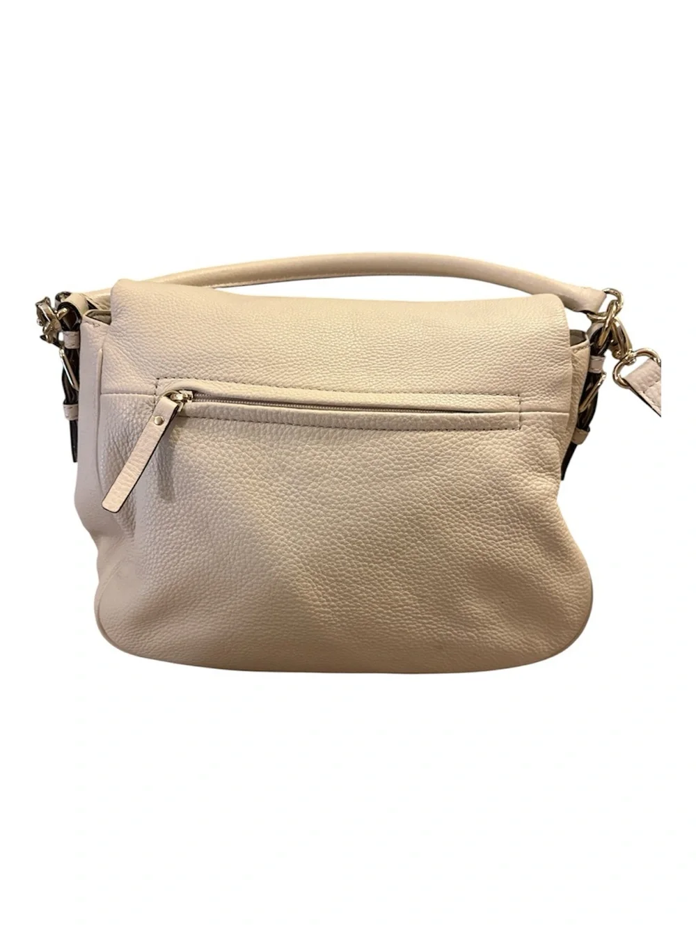 kate spade Cream Cobble Hill Devin Satchel Soft Pebble Cowhide Leather Upcycle